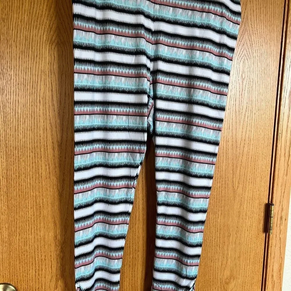 Liv & Piper Leggings, Ankle Detail Criss Cross, Multi-color, Women's 2XL